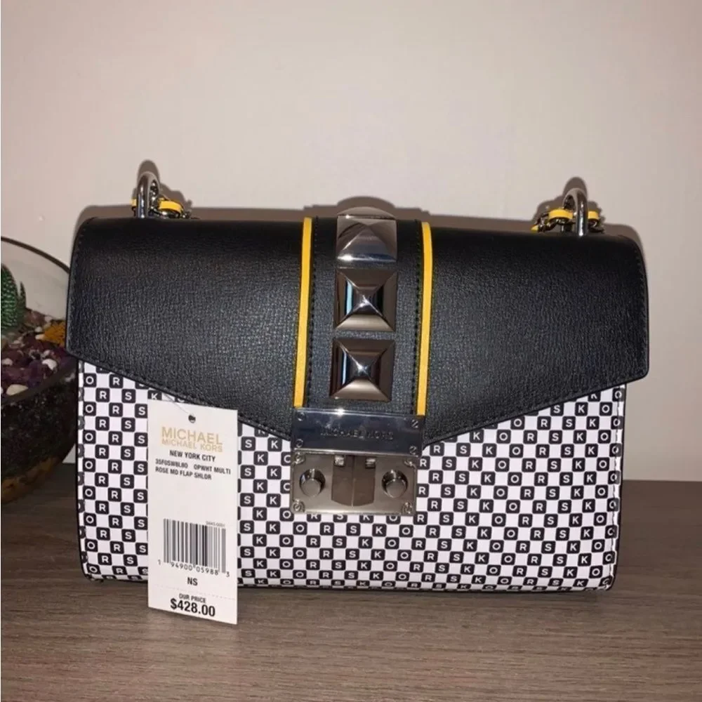 NWT MK New York City Rose Medium Flap Should - Picture 4 of 11